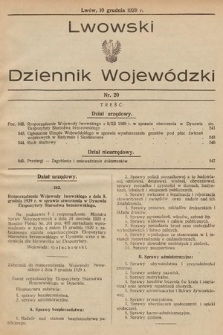 Lwowski Dziennik Wojewódzki. 1929, nr 20