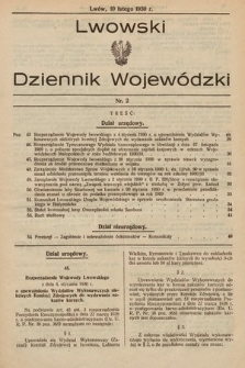 Lwowski Dziennik Wojewódzki. 1930, nr 2