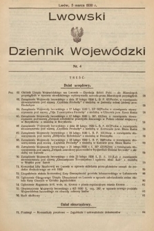 Lwowski Dziennik Wojewódzki. 1930, nr 4