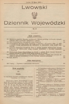 Lwowski Dziennik Wojewódzki. 1930, nr 9