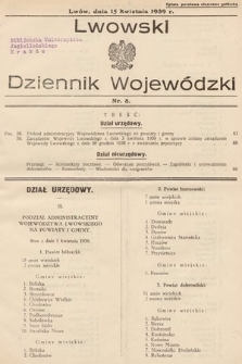 Lwowski Dziennik Wojewódzki. 1939, nr 8