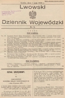 Lwowski Dziennik Wojewódzki. 1939, nr 9