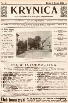 Krynica. 1912, nr 7