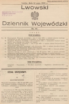 Lwowski Dziennik Wojewódzki. 1939, nr 10