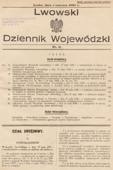 Lwowski Dziennik Wojewódzki. 1939, nr 11