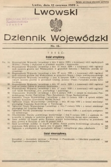 Lwowski Dziennik Wojewódzki. 1939, nr 12