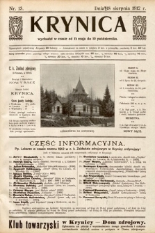 Krynica. 1912, nr 13
