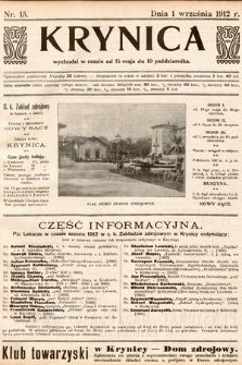 Krynica. 1912, nr 15