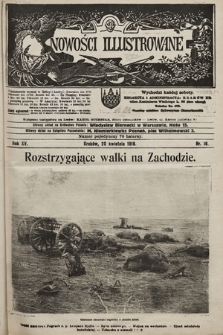 Nowości Illustrowane. 1918, nr 16