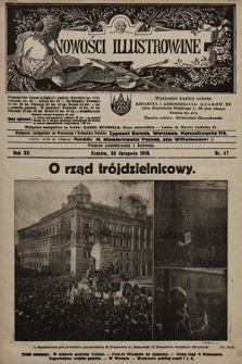 Nowości Illustrowane. 1918, nr 47