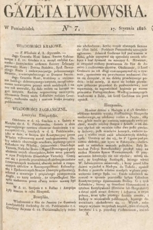 Gazeta Lwowska. 1825, nr 7