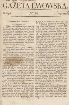 Gazeta Lwowska. 1825, nr 14