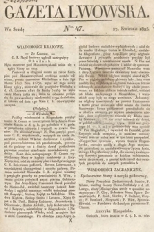 Gazeta Lwowska. 1825, nr 47