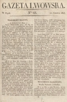 Gazeta Lwowska. 1825, nr 65