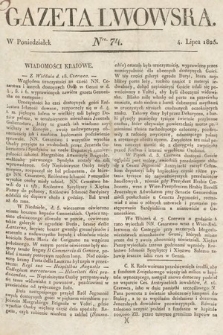 Gazeta Lwowska. 1825, nr 74
