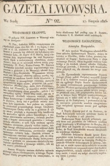 Gazeta Lwowska. 1825, nr 92