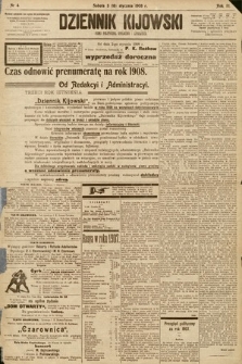 Dziennik Kijowski : pismo społeczne, polityczne i literackie. 1908, nr 4