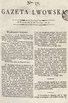 Gazeta Lwowska. 1813, nr 17