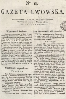 Gazeta Lwowska. 1813, nr 18