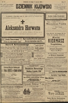 Dziennik Kijowski : pismo polityczne, społeczne i literackie. 1909, nr 43