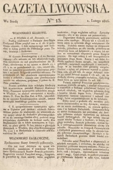 Gazeta Lwowska. 1826, nr 13