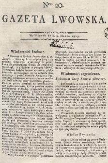 Gazeta Lwowska. 1813, nr 20