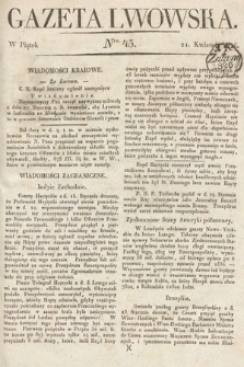 Gazeta Lwowska. 1826, nr 45
