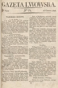 Gazeta Lwowska. 1826, nr 71