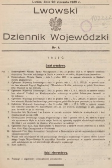 Lwowski Dziennik Wojewódzki. 1932, nr 1