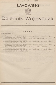Lwowski Dziennik Wojewódzki. 1932, nr 4
