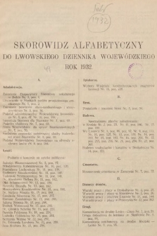 Lwowski Dziennik Wojewódzki. 1932, nr 18