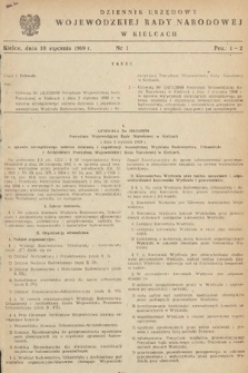 Dziennik Urzędowy Wojewódzkiej Rady Narodowej w Kielcach. 1969, nr 1