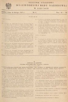 Dziennik Urzędowy Wojewódzkiej Rady Narodowej w Kielcach. 1969, nr 4