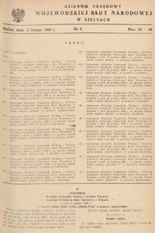 Dziennik Urzędowy Wojewódzkiej Rady Narodowej w Kielcach. 1969, nr 5
