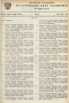 Dziennik Urzędowy Wojewódzkiej Rady Narodowej w Kielcach. 1969, nr 15