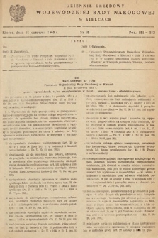 Dziennik Urzędowy Wojewódzkiej Rady Narodowej w Kielcach. 1969, nr 18