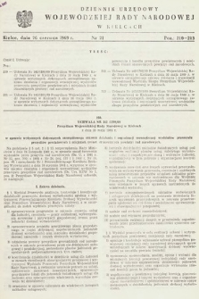 Dziennik Urzędowy Wojewódzkiej Rady Narodowej w Kielcach. 1969, nr 21