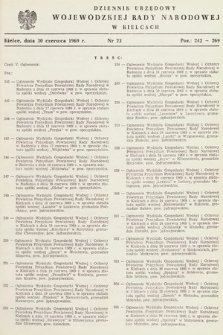 Dziennik Urzędowy Wojewódzkiej Rady Narodowej w Kielcach. 1969, nr 23