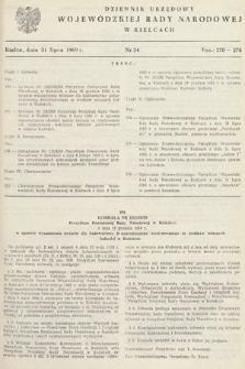 Dziennik Urzędowy Wojewódzkiej Rady Narodowej w Kielcach. 1969, nr 24