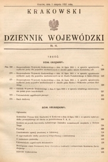 Krakowski Dziennik Wojewódzki. 1931, nr 16