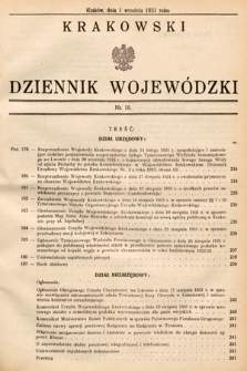 Krakowski Dziennik Wojewódzki. 1931, nr 18