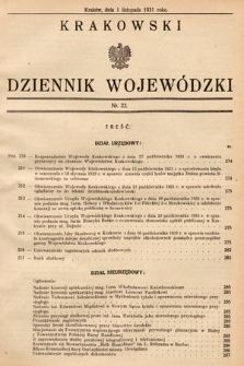 Krakowski Dziennik Wojewódzki. 1931, nr 22