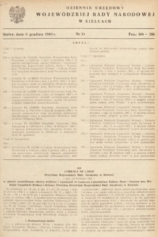Dziennik Urzędowy Wojewódzkiej Rady Narodowej w Kielcach. 1969, nr 39