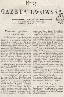 Gazeta Lwowska. 1813, nr 23