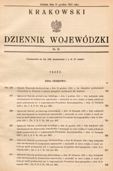 Krakowski Dziennik Wojewódzki. 1931, nr 26