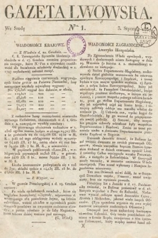 Gazeta Lwowska. 1827, nr 1