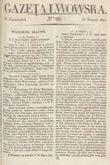 Gazeta Lwowska. 1827, nr 92