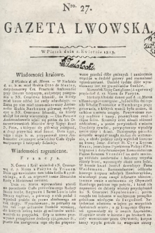 Gazeta Lwowska. 1813, nr 27