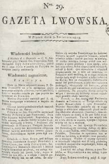 Gazeta Lwowska. 1813, nr 29