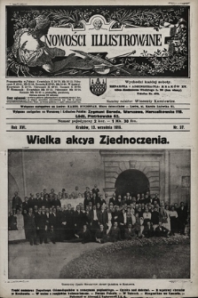 Nowości Illustrowane. 1919, nr 37